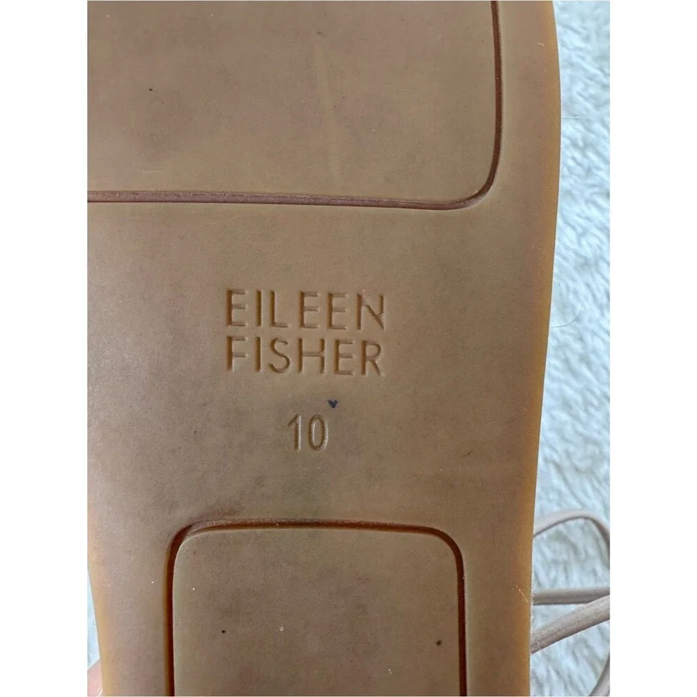 Eileen Fisher Women's Lace-Up Suede Leather Espadrille Flats in Tan